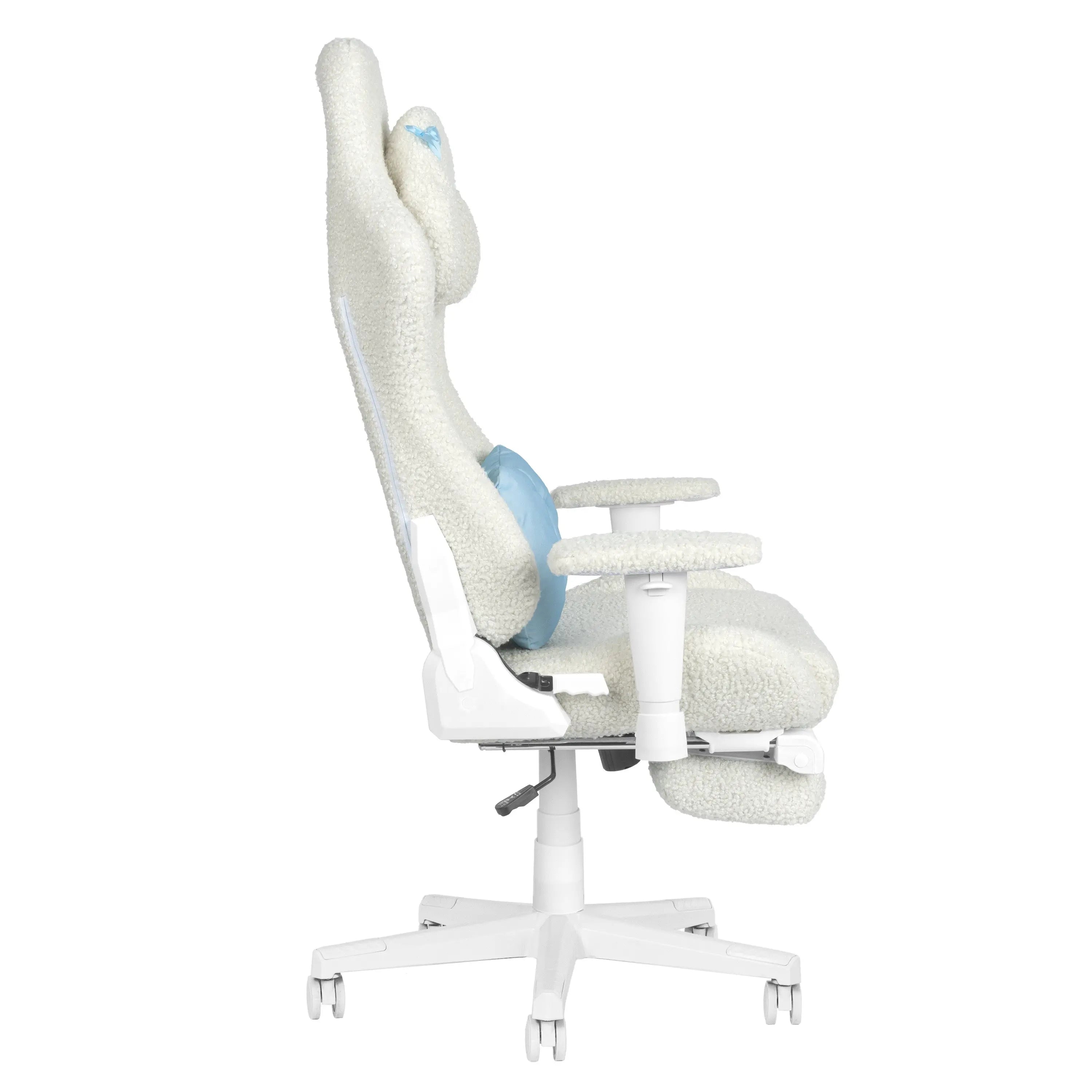 White Adjustable Height Swivel Rolling Gaming Chair Homeroots Office