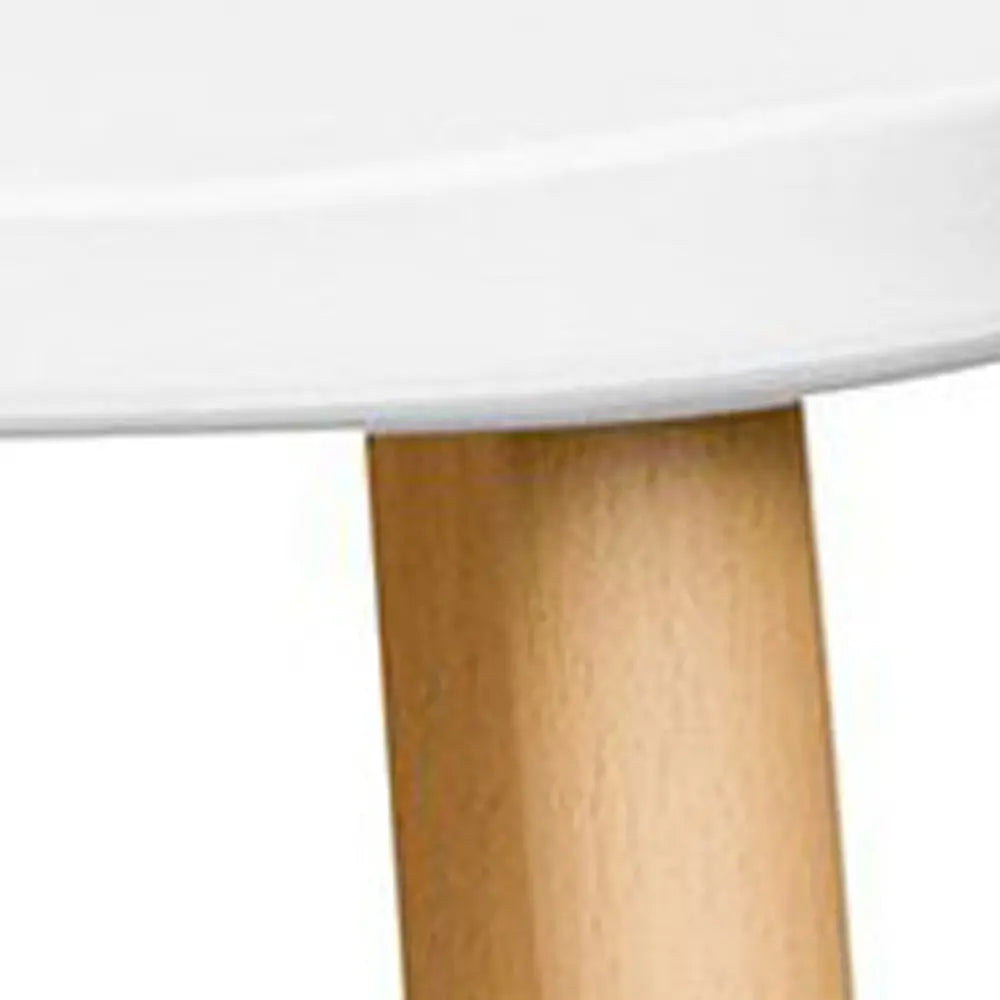 White And Natural Metal and Plastic Windsor Back Dining Side Chair Homeroots Kitchen & Dining