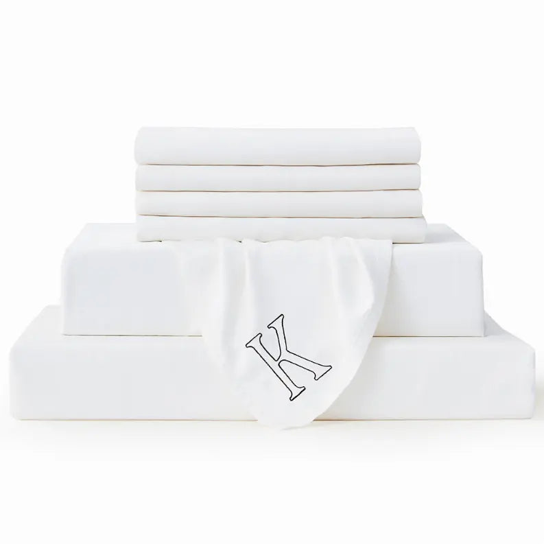 White Bambusa 7-Piece Sheet Set Bambusa Sheets