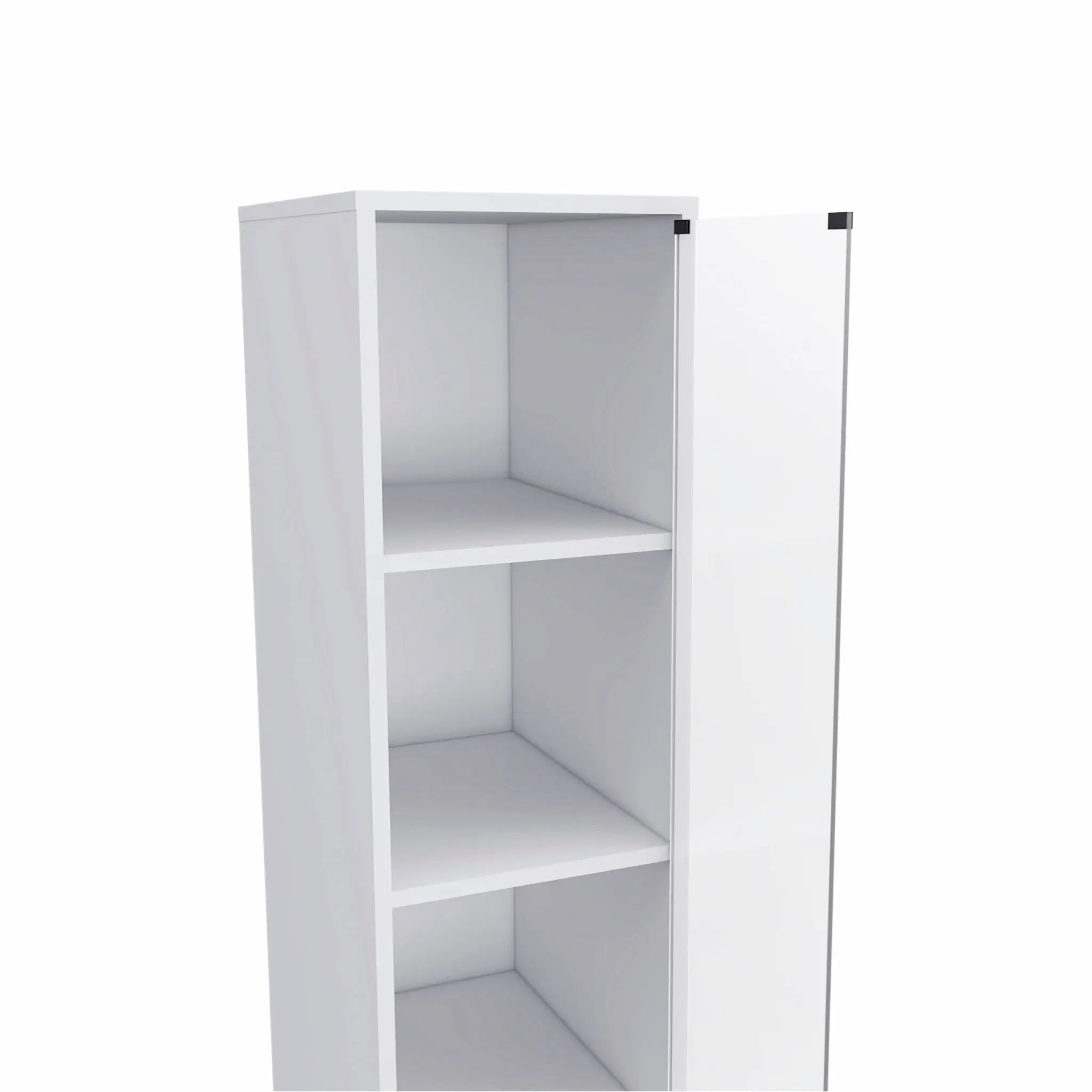 White Bathroom Storage Cabinet with Glass Door and Sliding Drawers Homeroots Kitchen & Dining