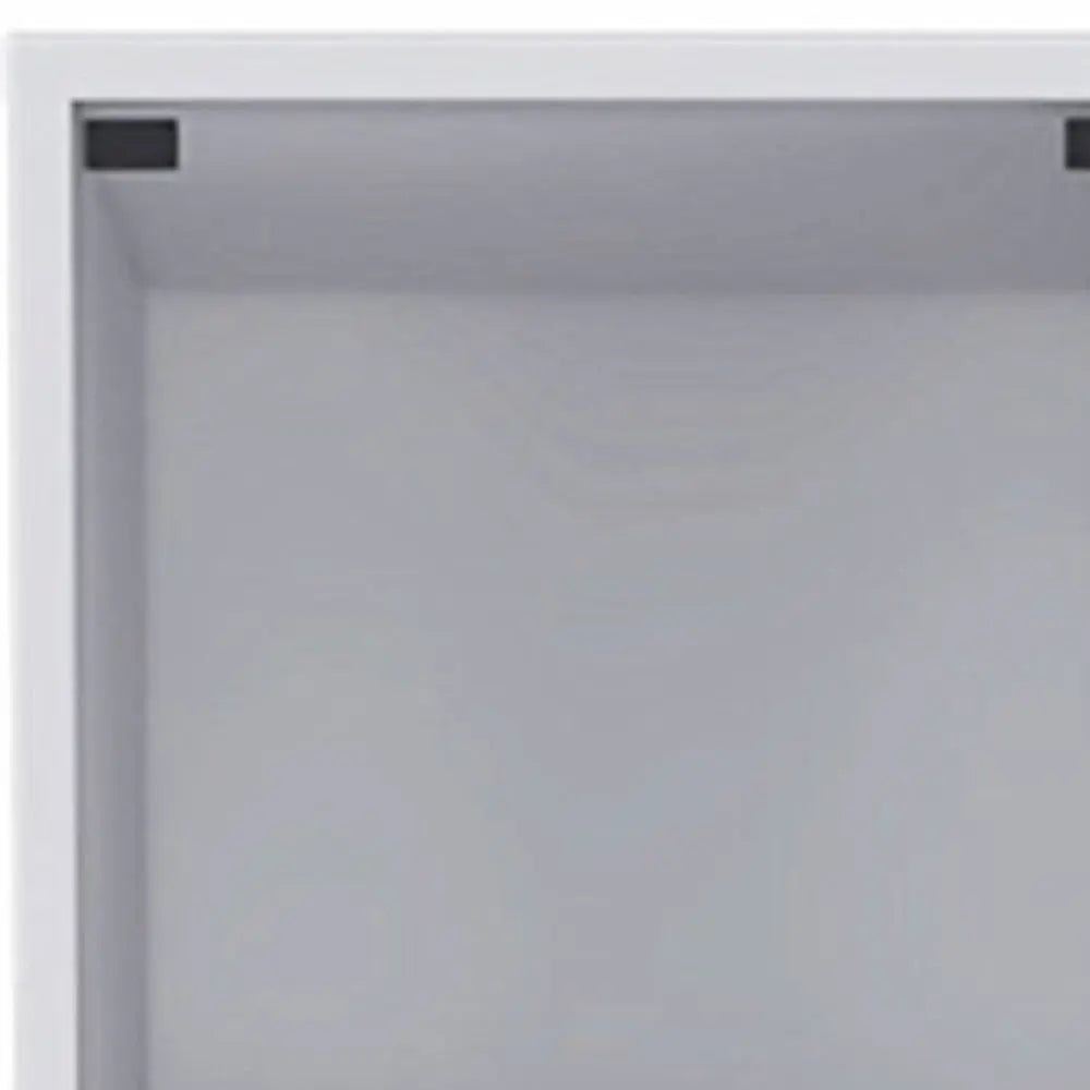 White Bathroom Storage Cabinet with Glass Door and Sliding Drawers Homeroots Kitchen & Dining