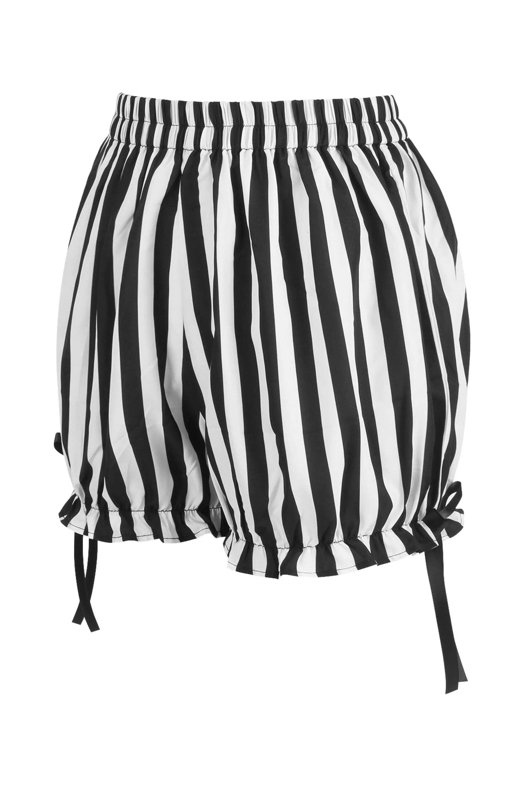 White/Black Striped Bloomers Daisy Corsets