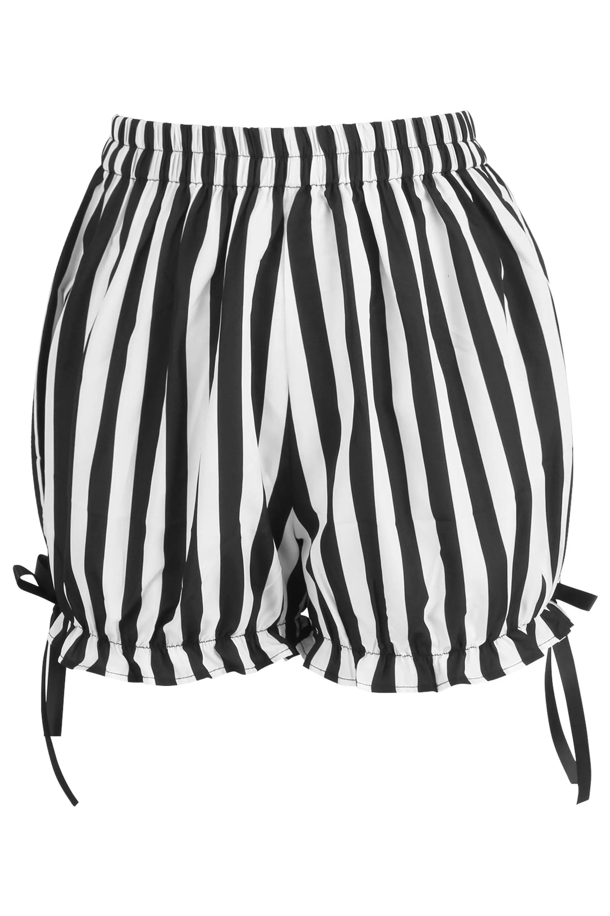 White/Black Striped Bloomers Daisy Corsets