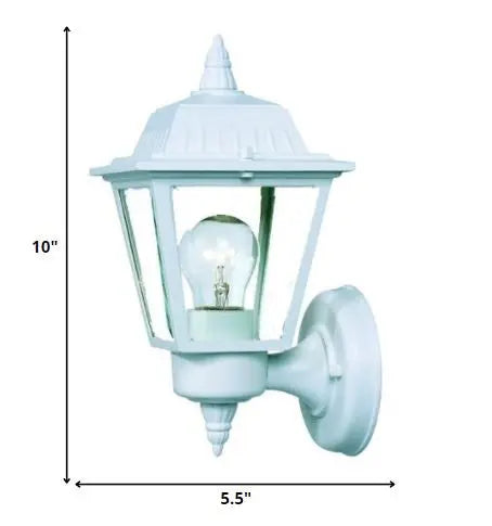 White Cast Aluminum Outdoor Wall Light Homeroots Outdoor