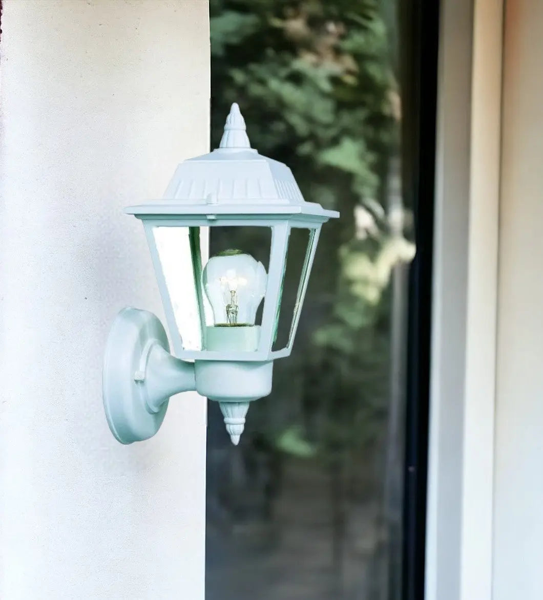 White Cast Aluminum Outdoor Wall Light Homeroots Outdoor