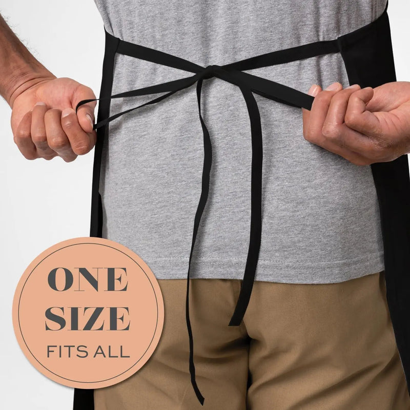 White Classic Black Aprons Bulk   Commercial Chef Bib Apron for Kitchen and Restaurant Cooking without Pockets Unisex Women and Men Adult   12 Pack White Classic