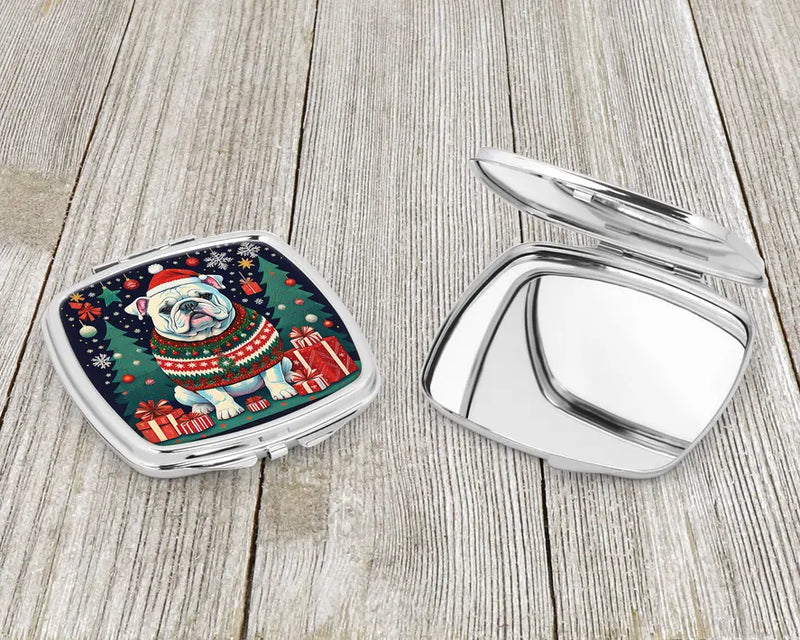 White Compact Mirror Caroline's Treasures