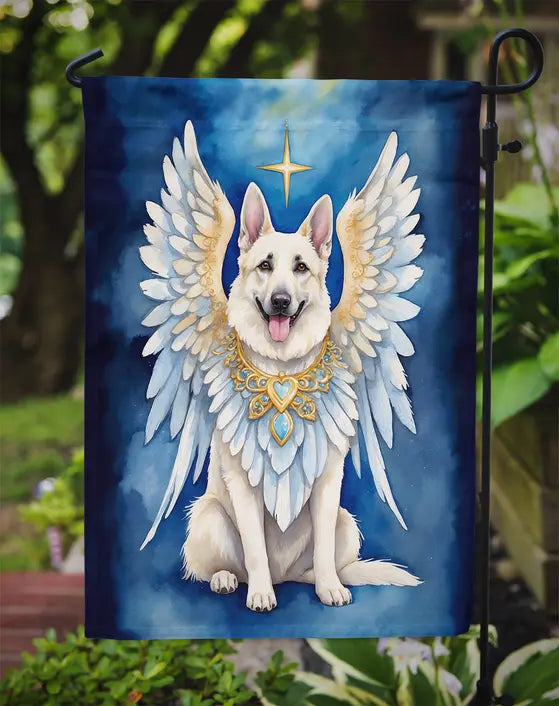 White German Shepherd My Angel Garden Flag Caroline's Treasures