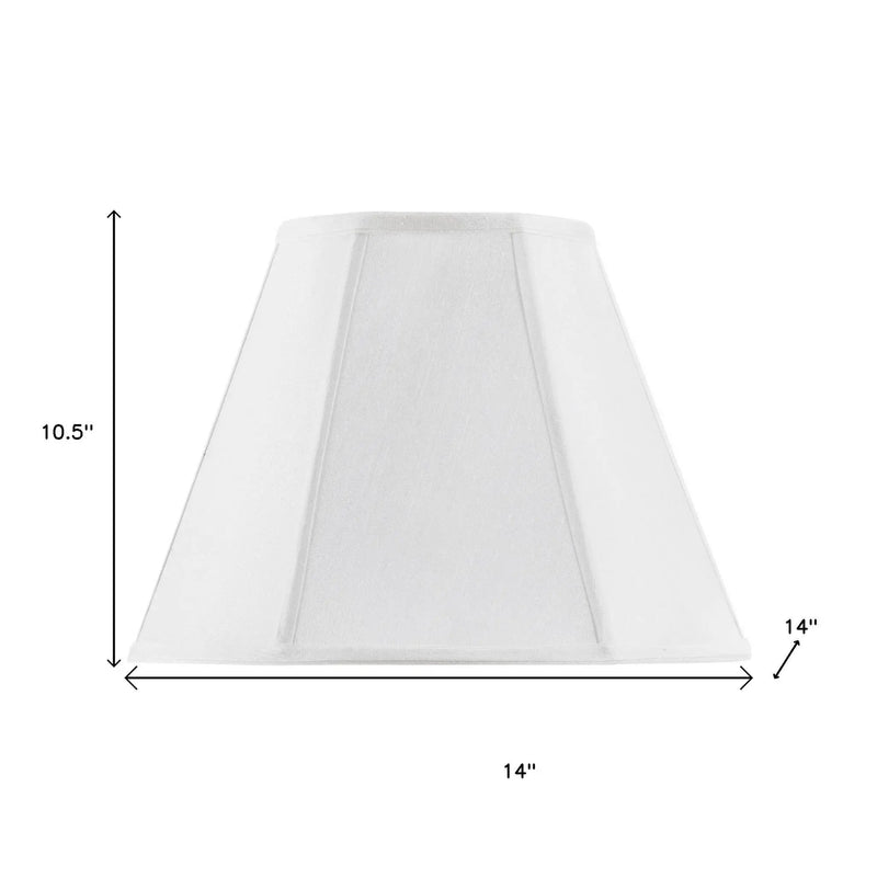 White Linen Piped Empire Lamp Shade Homeroots Lighting