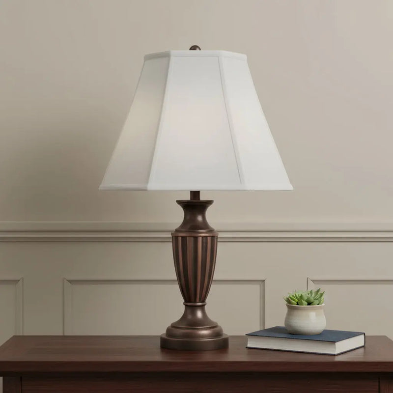 White Linen Piped Empire Lamp Shade Homeroots Lighting