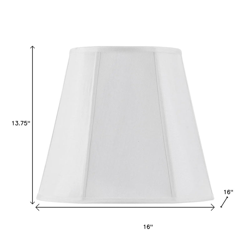 White Linen Piped Empire Lamp Shade Homeroots Lighting
