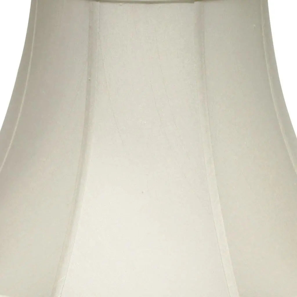 White Monay Shantung Silk Bell Lamp Shade Homeroots Lighting