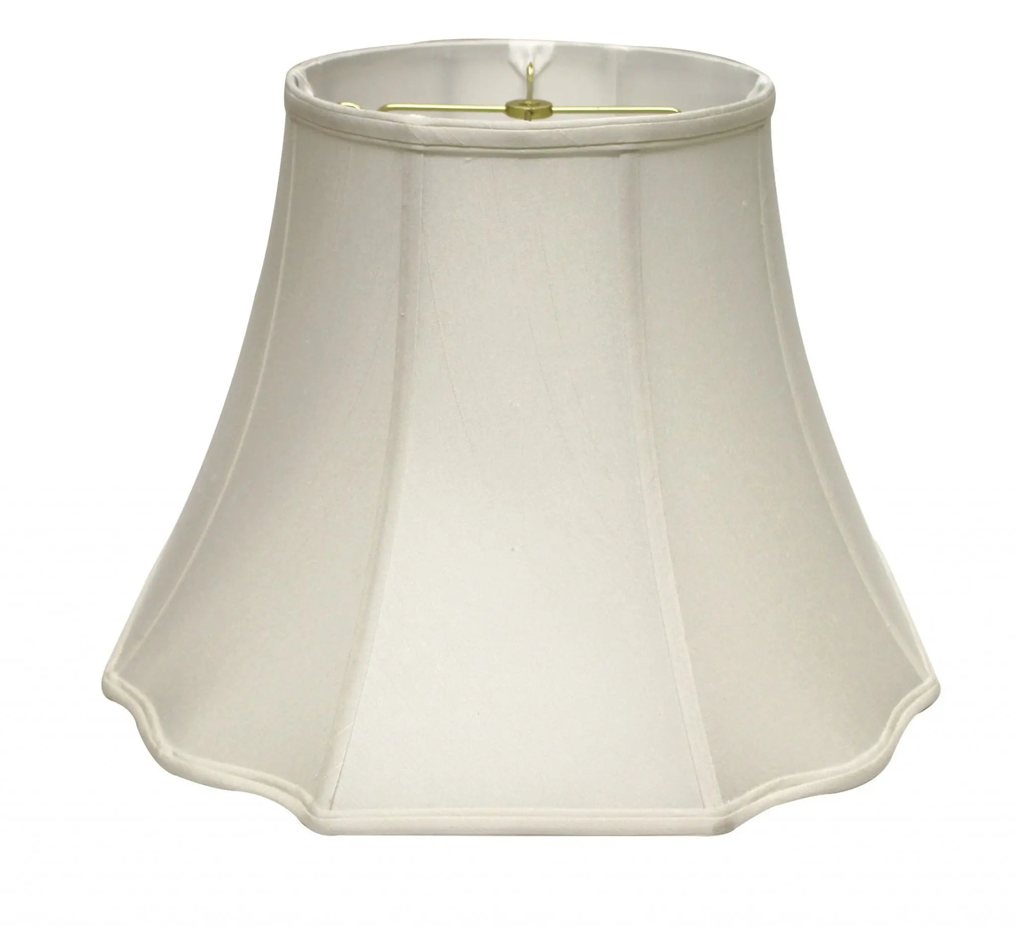 White Monay Shantung Silk Bell Lamp Shade Homeroots Lighting