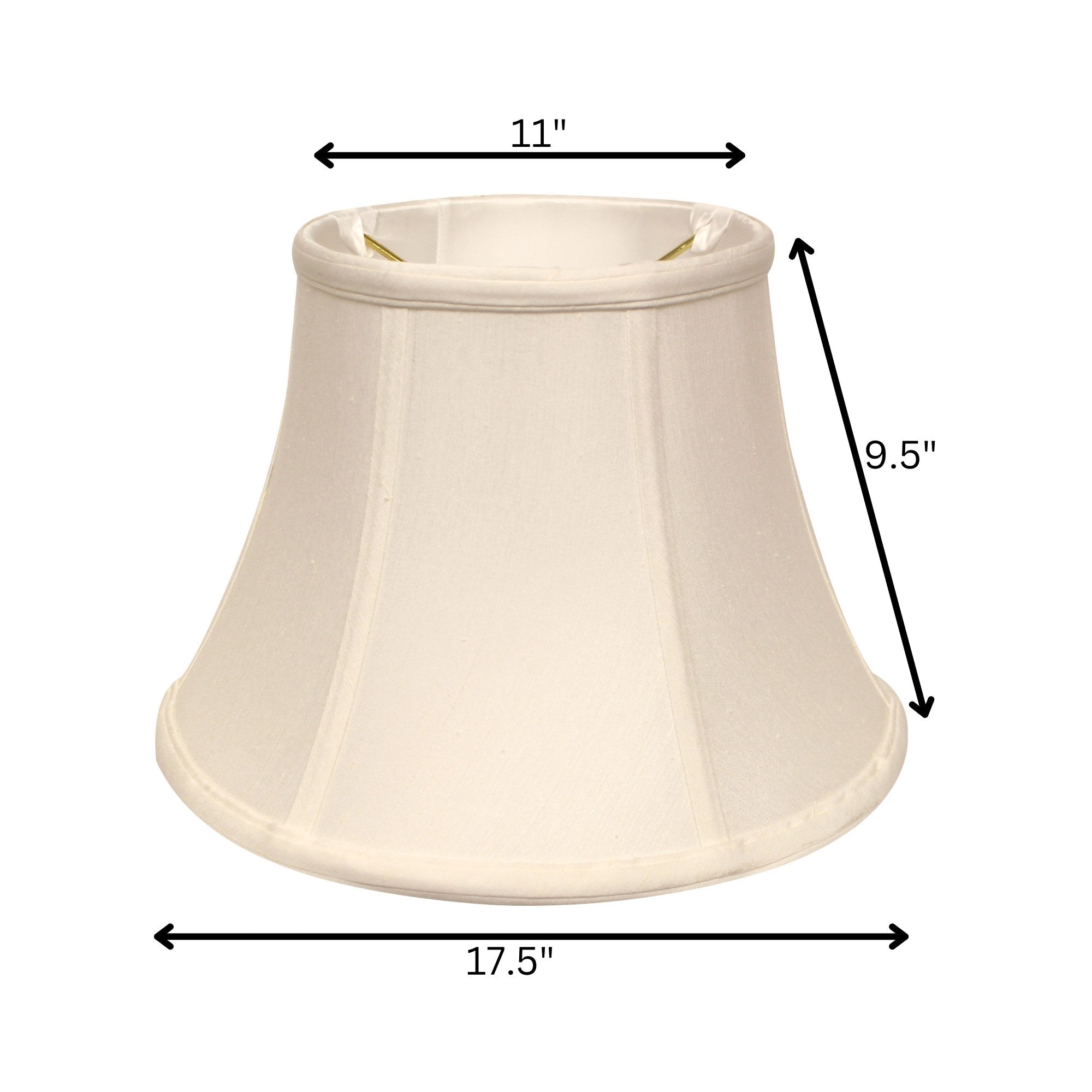 White Monay Shantung Silk Drum Lamp Shade Homeroots Lighting