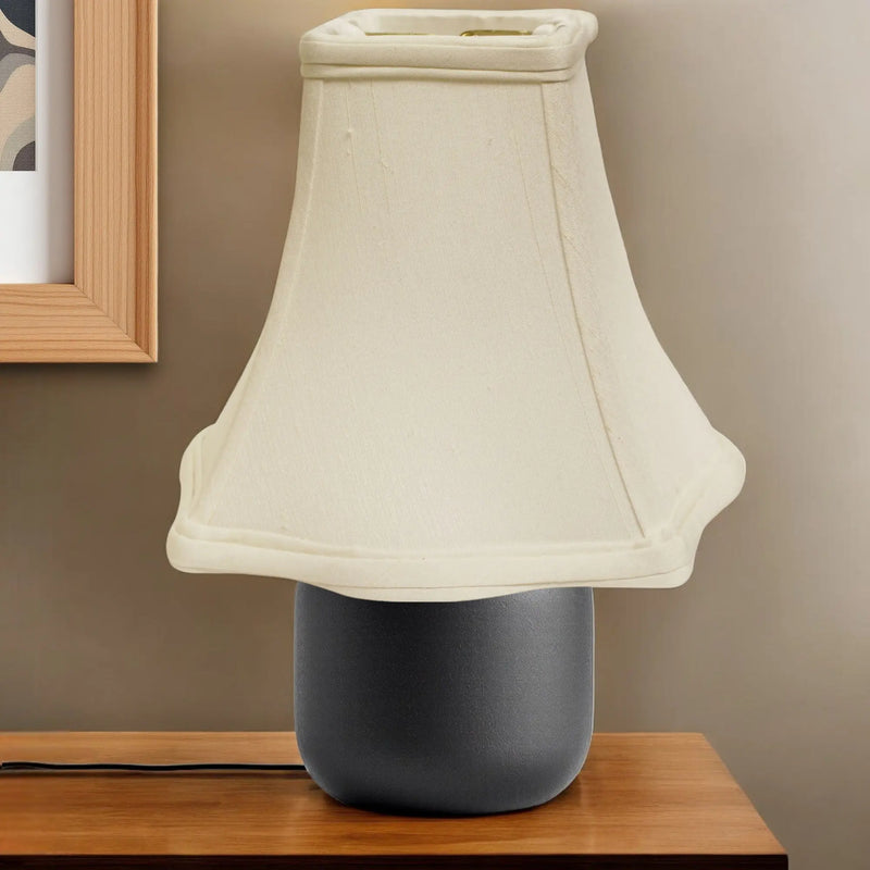 White Monay Shantung Silk Square Lamp Shade Homeroots Lighting