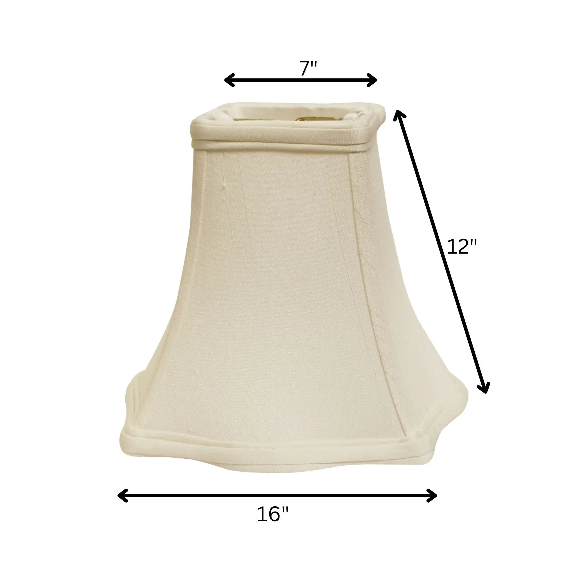 White Monay Shantung Silk Square Lamp Shade Homeroots Lighting