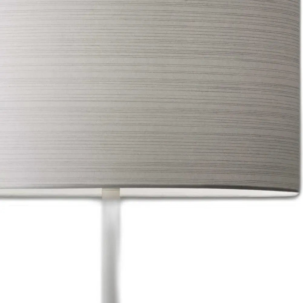 White On White Metal Table Lamp - GreatEagleInc