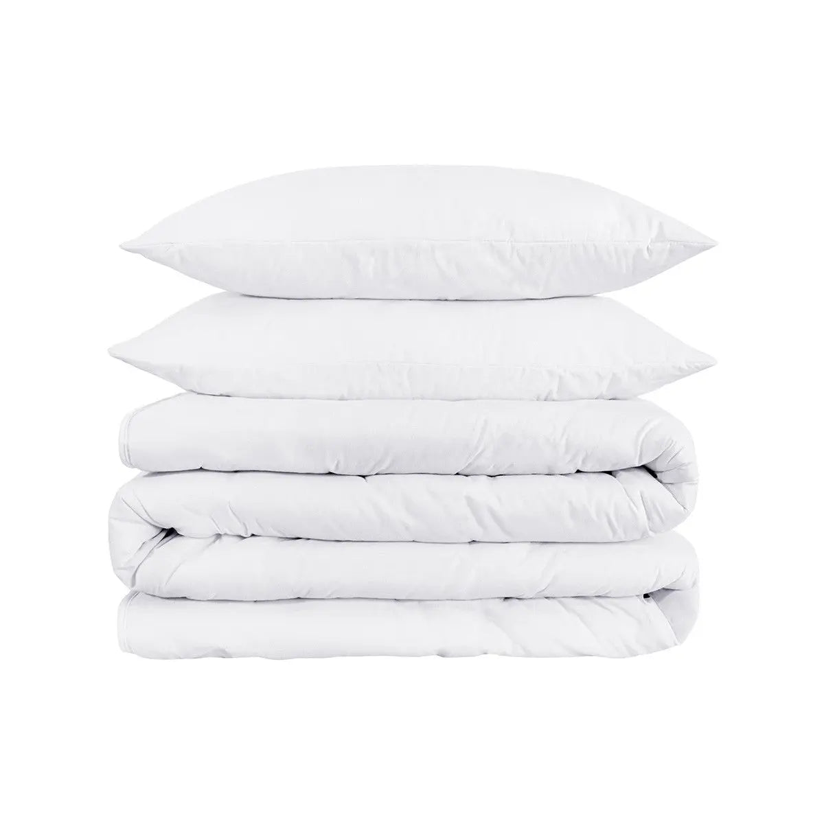 White Queen Cotton Blend 1200 Thread Count Washable Duvet Cover Set Homeroots Bed & Bath