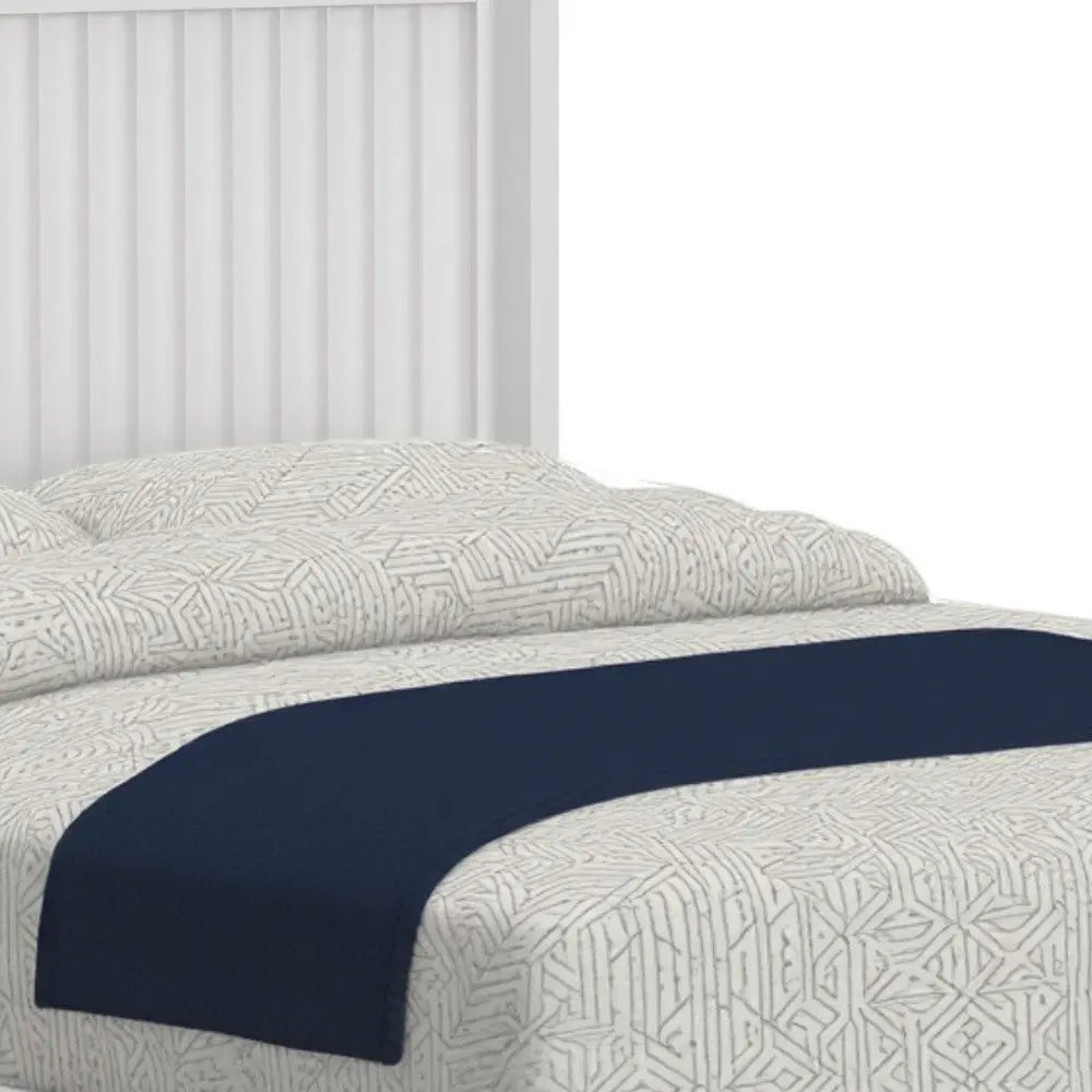 White Ribbed Texture Solid Wood California King Bed Frame Homeroots Bed & Bath