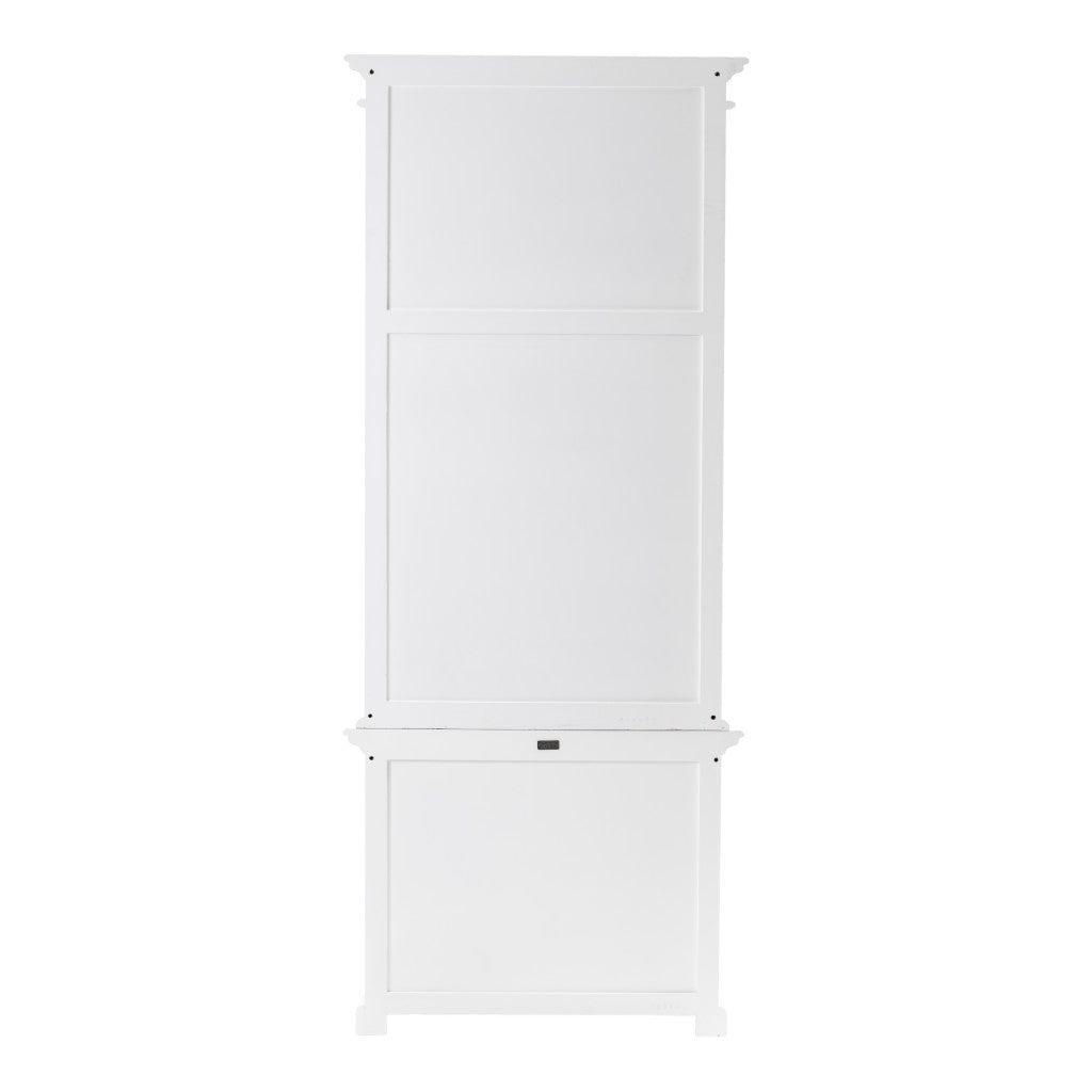 White Solid Wood Adjustable Four Tier Bookcase Homeroots Office