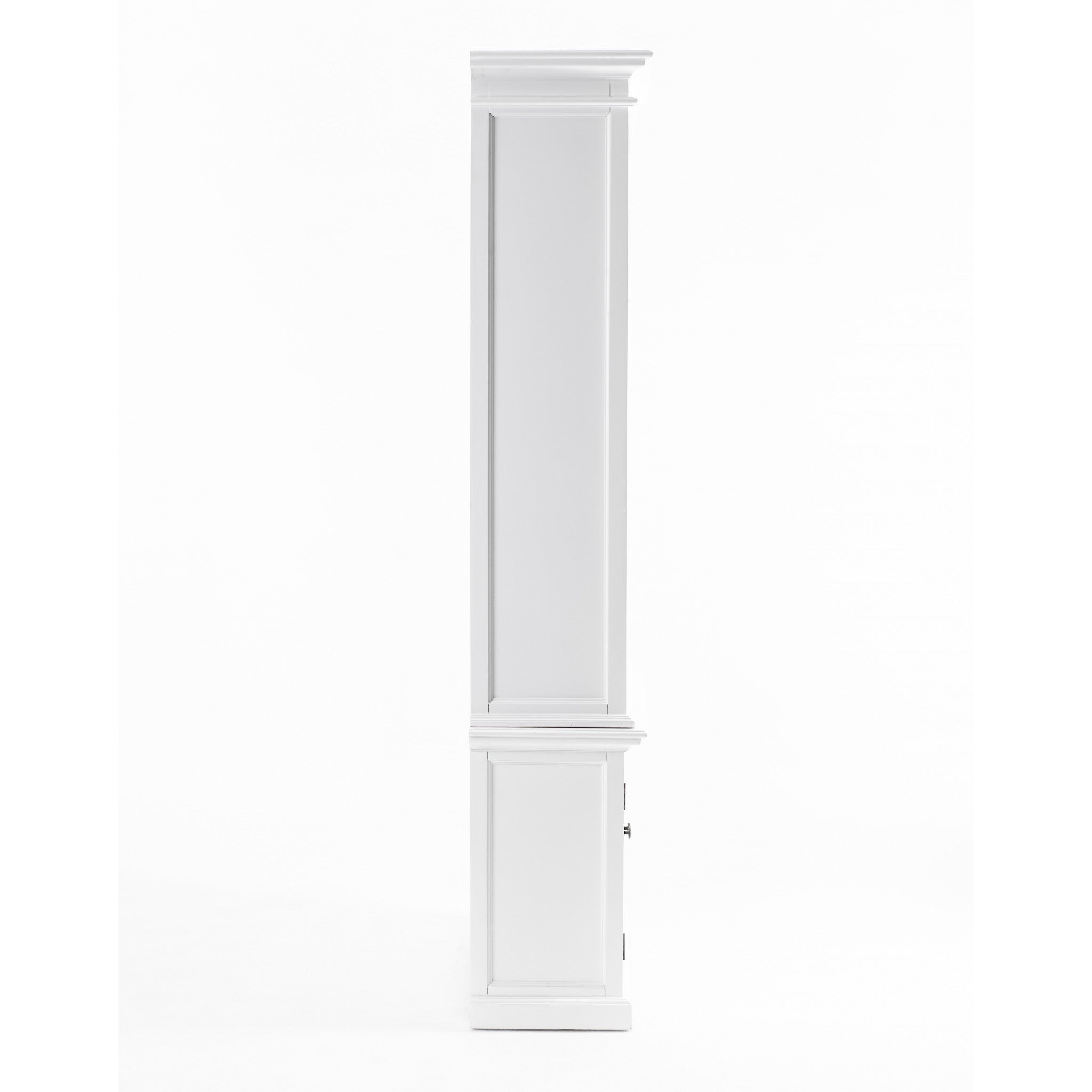 White Solid Wood Adjustable Four Tier Bookcase Homeroots Office
