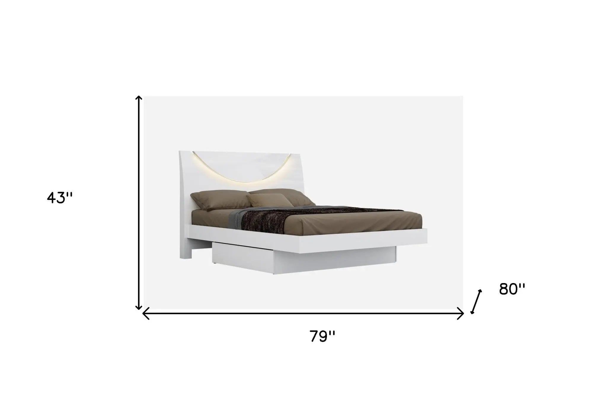 White Solid Wood King Bed Frame Homeroots Bed & Bath