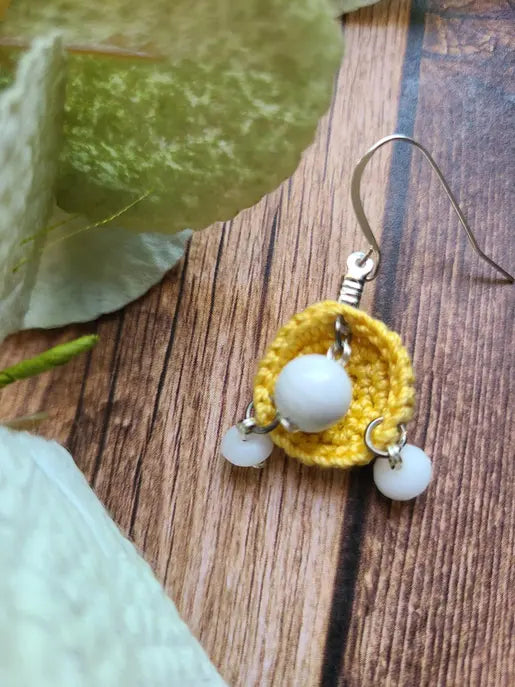 White Stone Earrings Sysaic Knotz