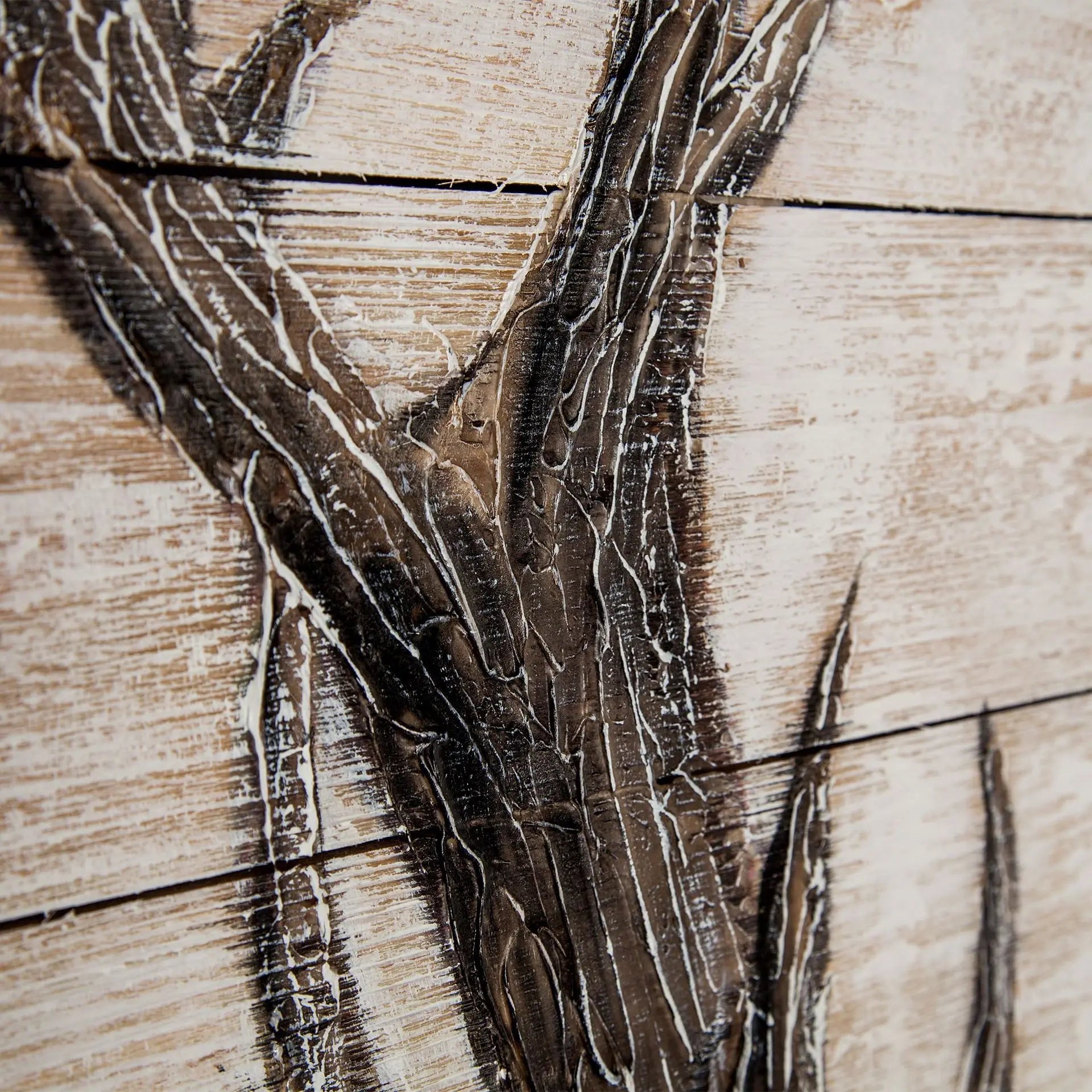 White Tail II 48x60 Deer Original Hand Painted on Wood Oil Painting Unframed Wall Art Homeroots Home Decor