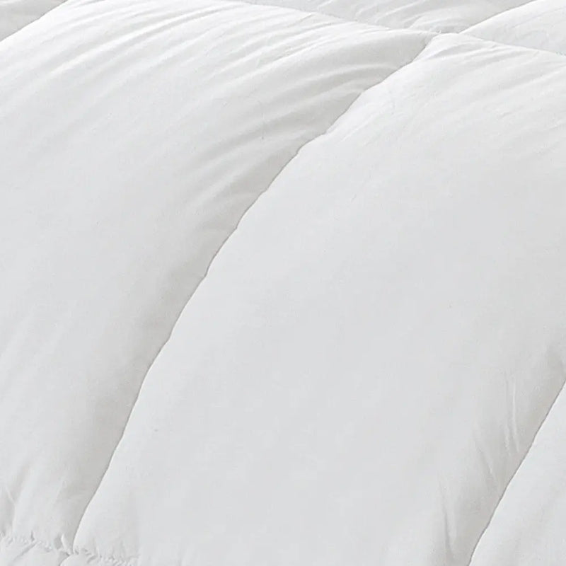 White Twin Fabric Spot Clean Goose Down Down Comforter Homeroots Bed & Bath