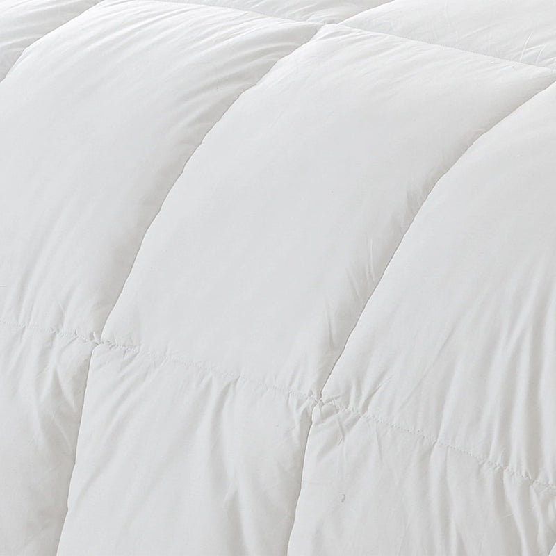 White Twin Fabric Spot Clean Goose Down Down Comforter Homeroots Bed & Bath