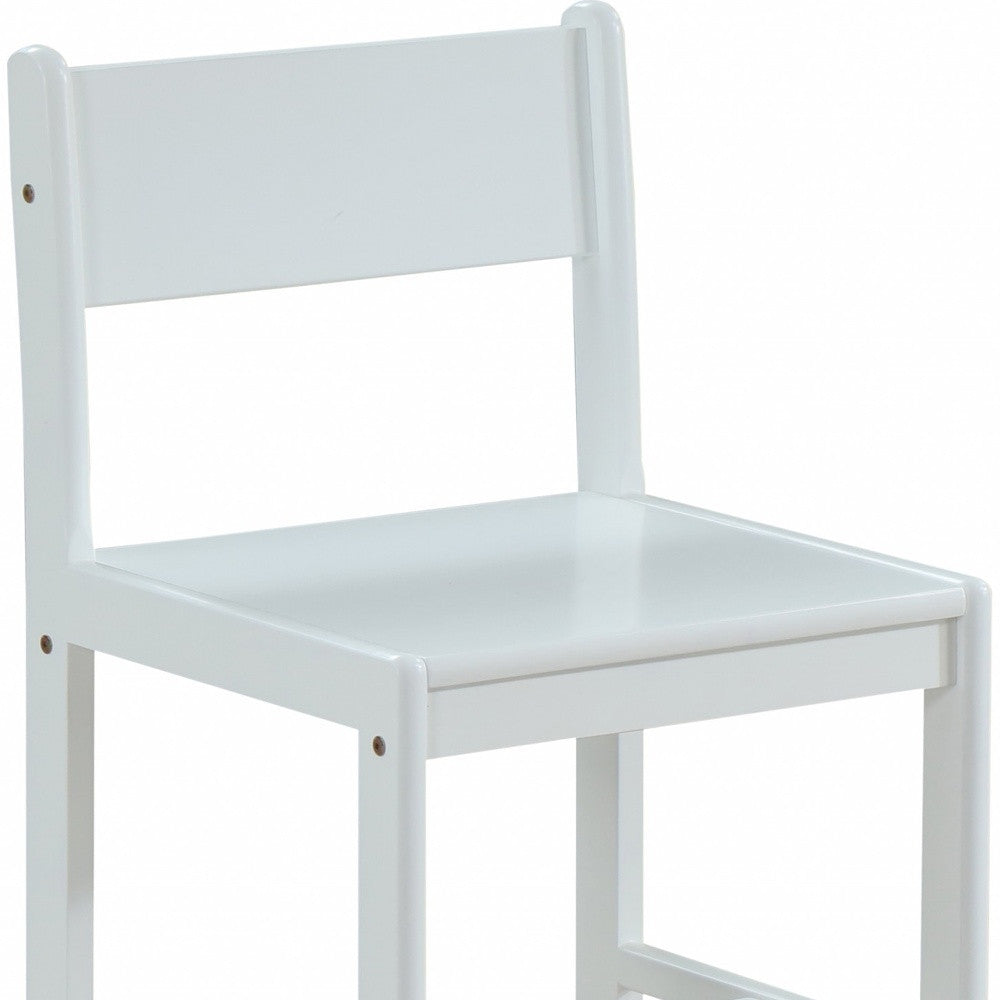 White Wood Stationary Desk Chair Homeroots Office