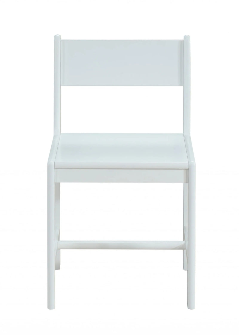 White Wood Stationary Desk Chair Homeroots Office