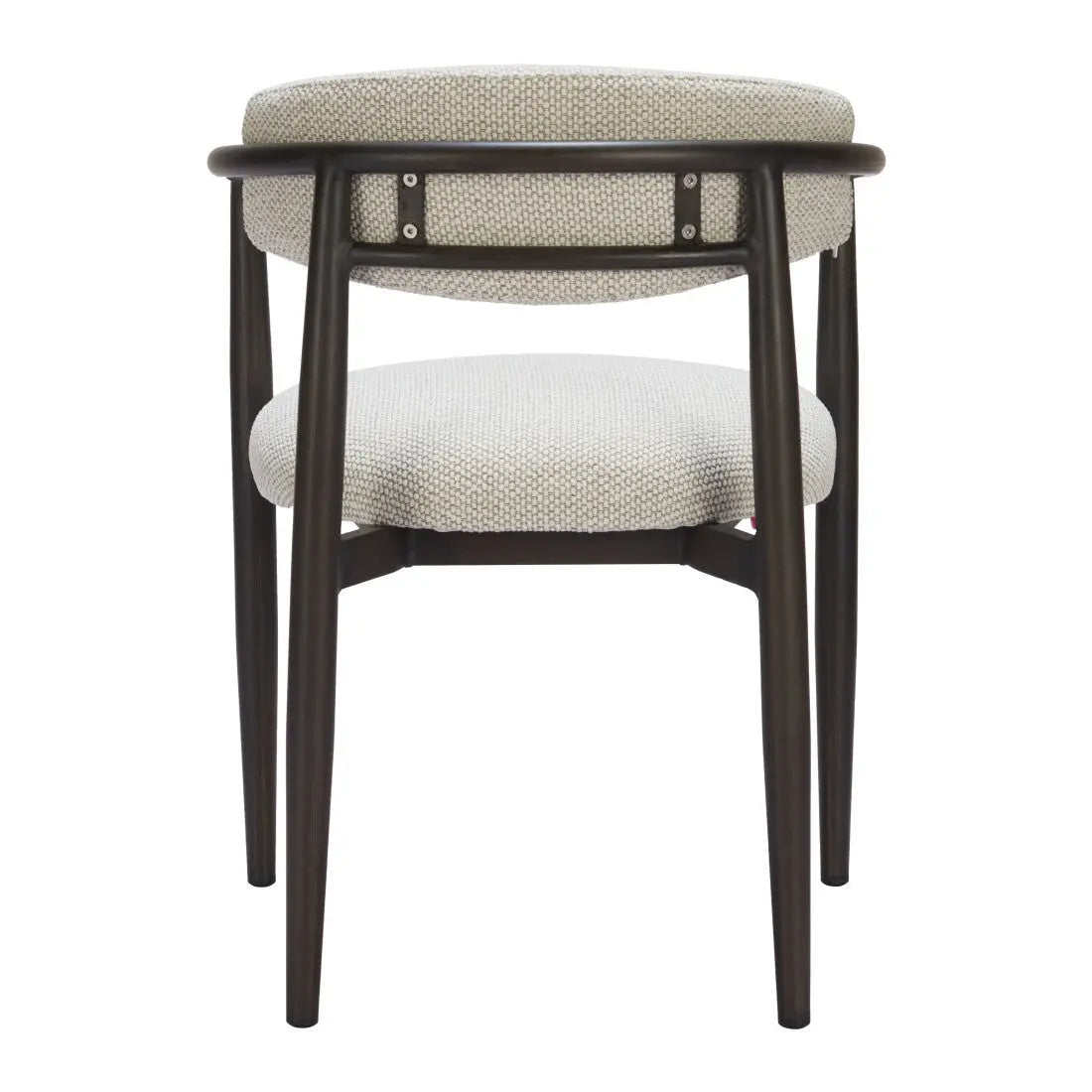 White and Black Open Back Dining Arm Chair Homeroots Kitchen & Dining