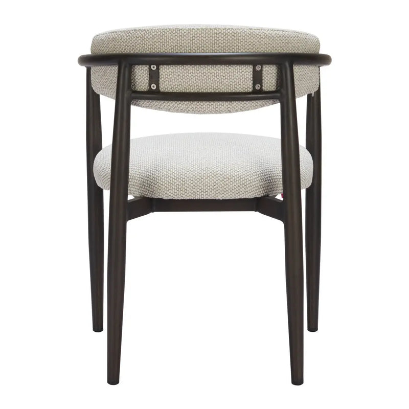 White and Black Open Back Dining Arm Chair Homeroots Kitchen & Dining