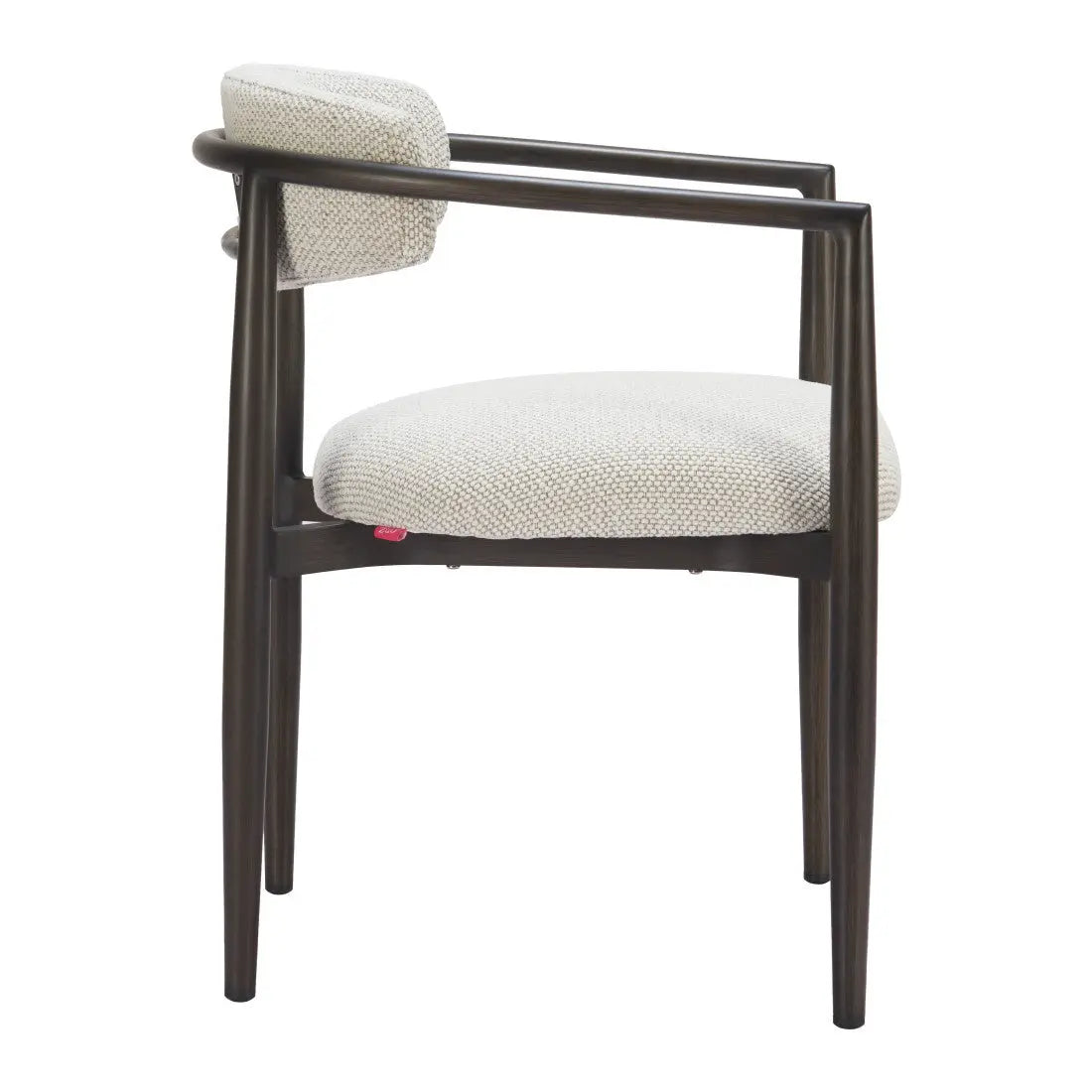 White and Black Open Back Dining Arm Chair Homeroots Kitchen & Dining