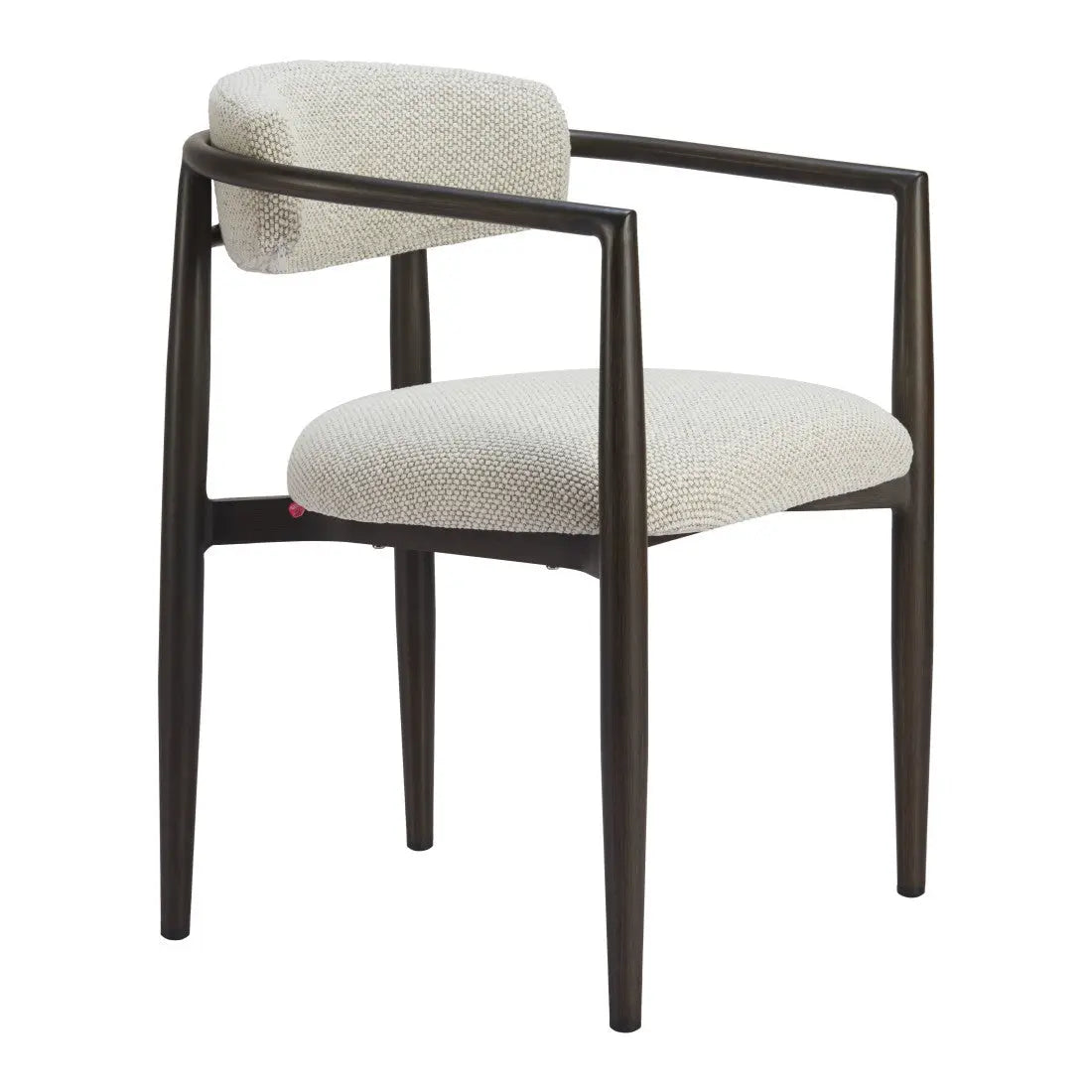 White and Black Open Back Dining Arm Chair Homeroots Kitchen & Dining