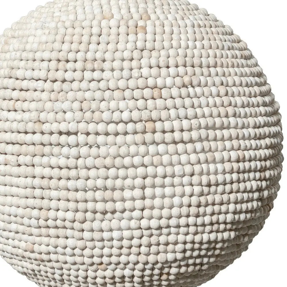 Whitewash Beaded Ball Hanging Light Homeroots Lighting