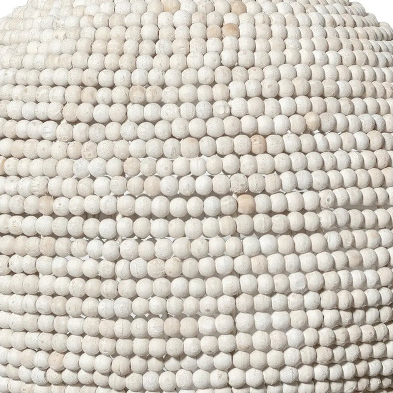 Whitewash Beaded Ball Hanging Light Homeroots Lighting