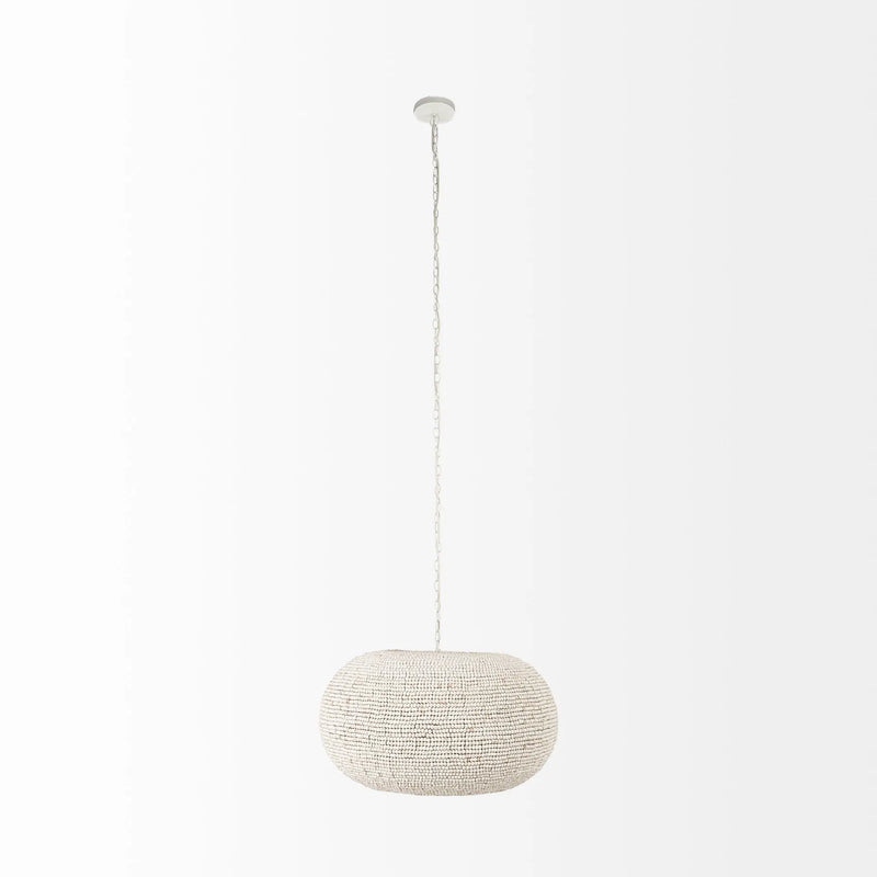 Whitewash Beaded Hanging Chandelier Homeroots Lighting