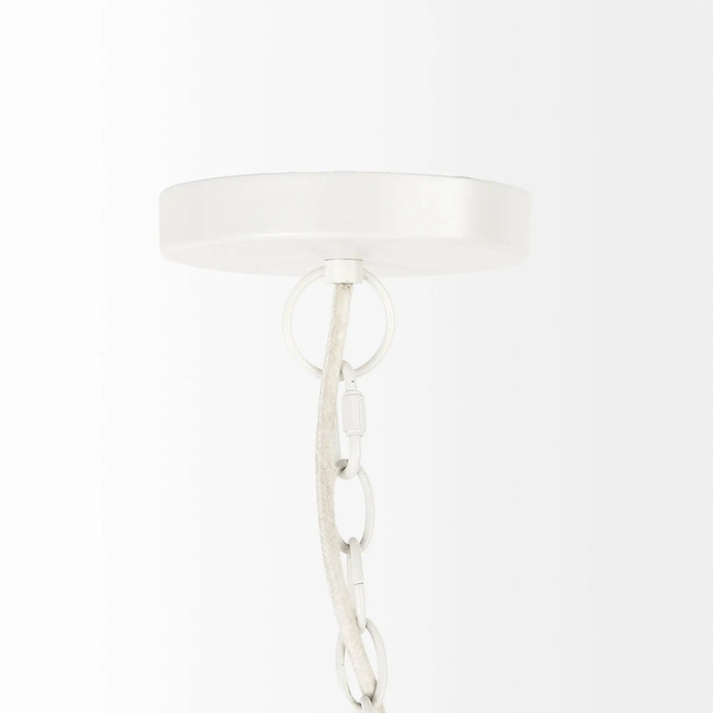 Whitewash Beaded Hanging Chandelier Homeroots Lighting