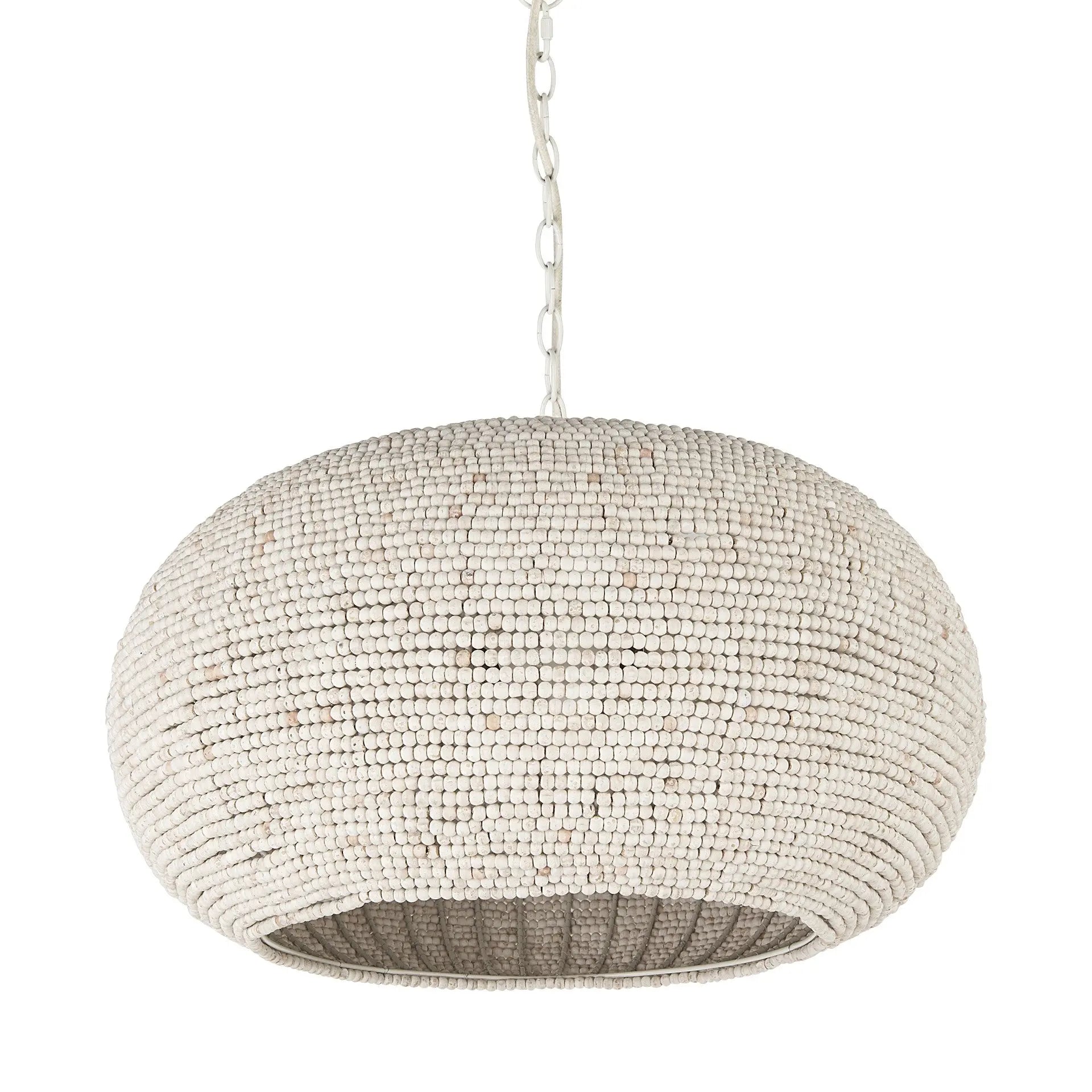 Whitewash Beaded Hanging Chandelier Homeroots Lighting