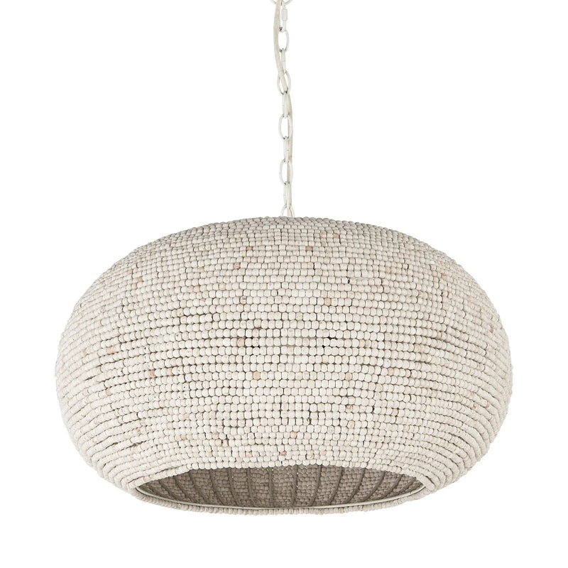 Whitewash Beaded Hanging Chandelier Homeroots Lighting