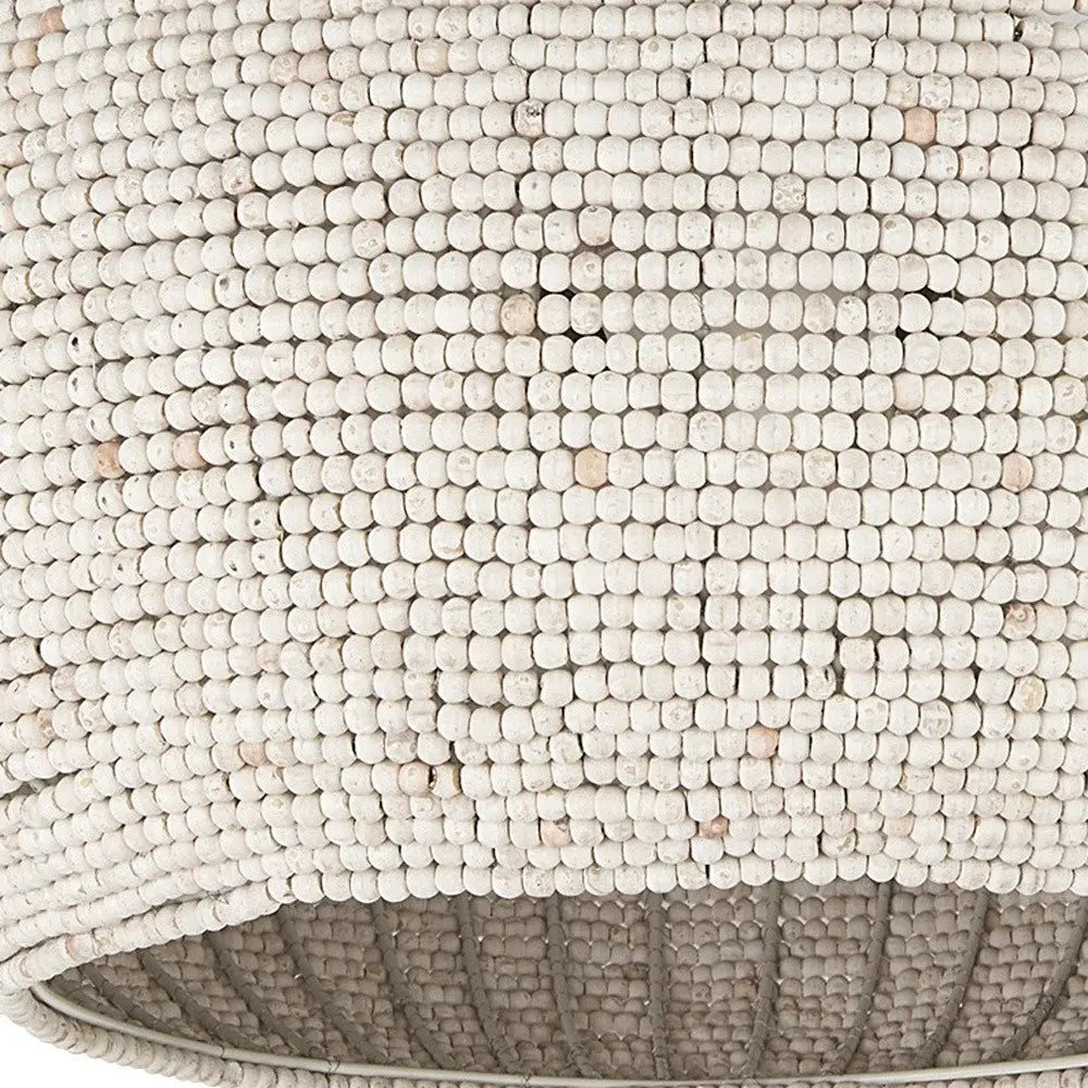 Whitewash Beaded Hanging Chandelier Homeroots Lighting