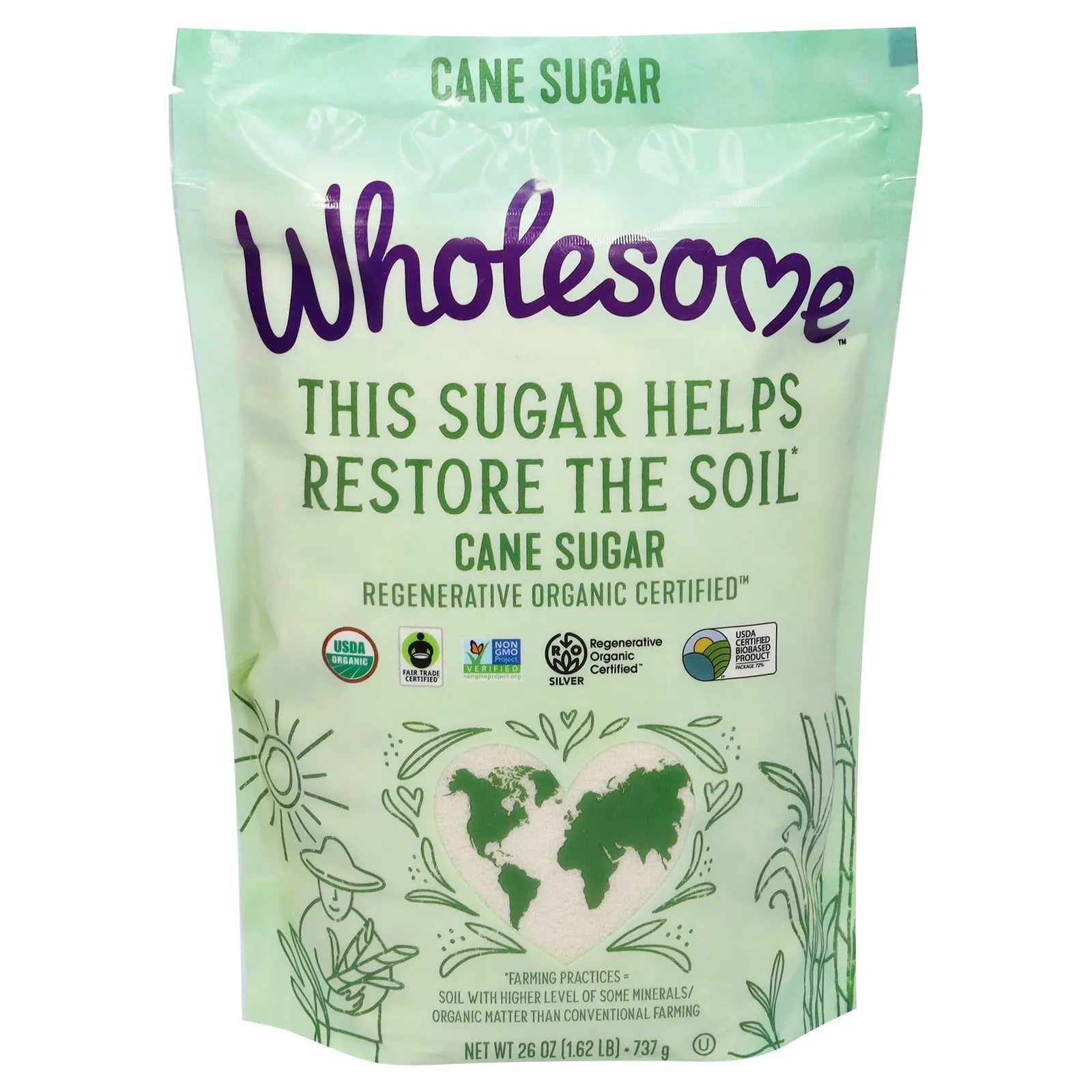 Wholesome - Sugar Og2 Cane Regen - Cs Of 12-26 Oz Wholesome