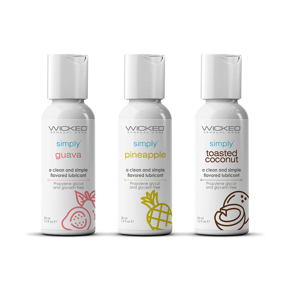 Wicked Aqua Simply Tropical Trio Guava, Pineapple, Toasted Coconut 1oz Wicked Sensual Care