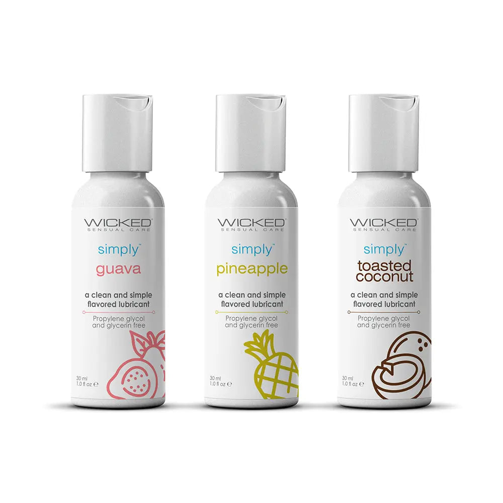 Wicked Aqua Simply Tropical Trio Guava, Pineapple, Toasted Coconut 1oz Wicked Sensual Care