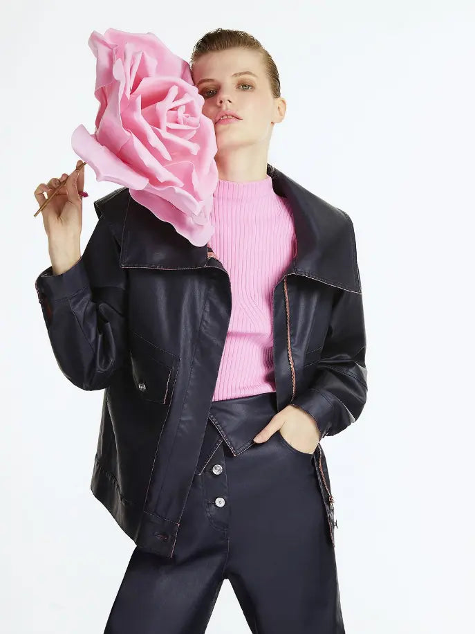 Wide Collar Coated Jacket Monique Store
