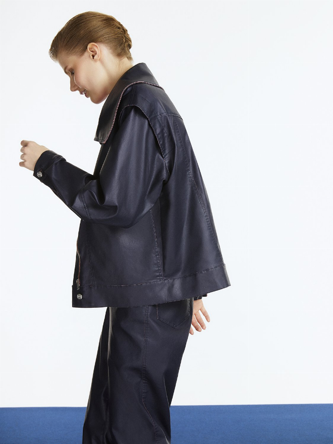 Wide Collar Coated Jacket Monique Store