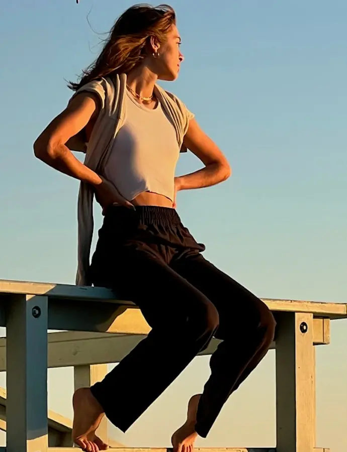 Wide Leg Track Pants Woodley + Lowe