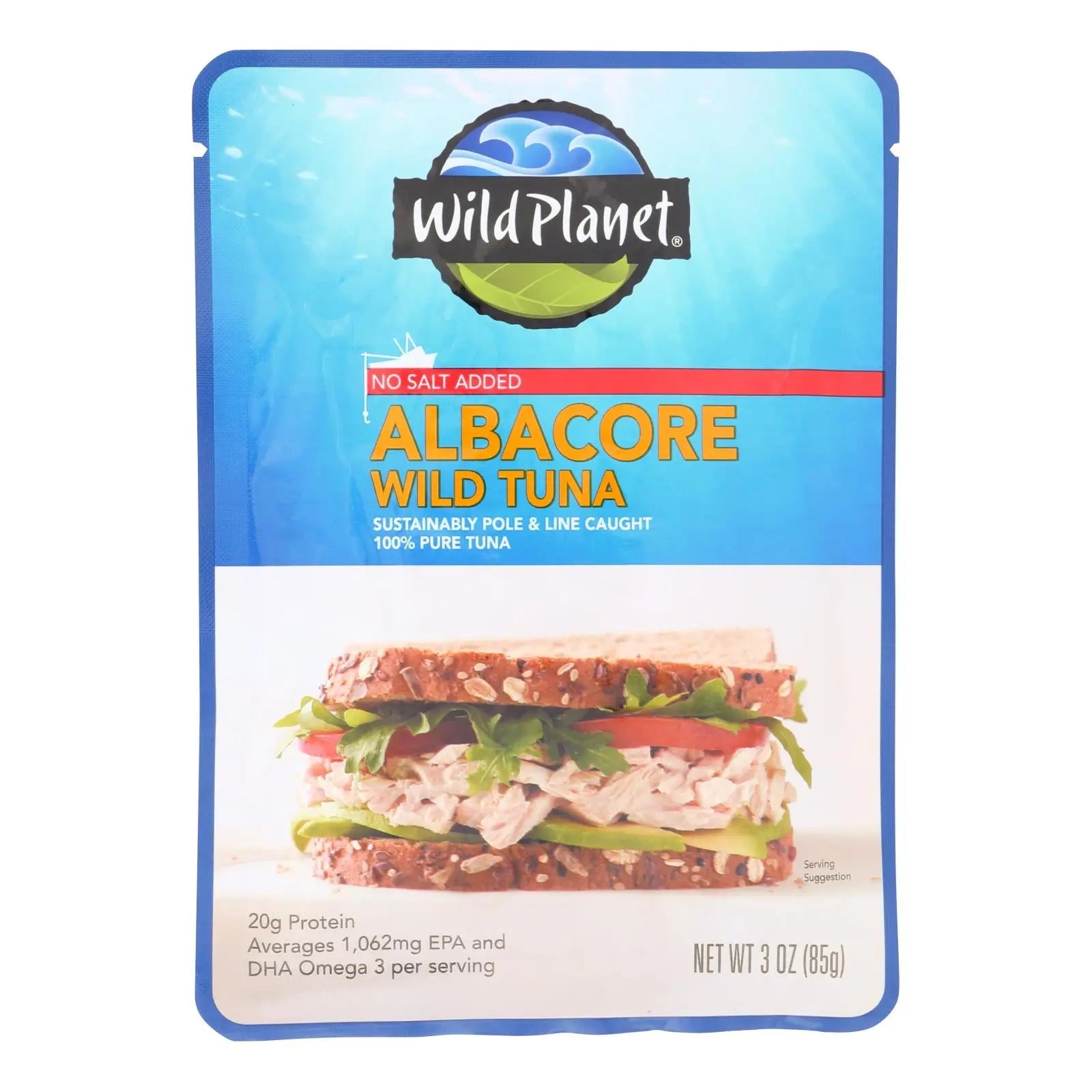 Wild Planet Wild Albacore Tuna With No Salt  - Case Of 24 - 3 Oz Wild Planet